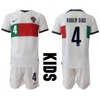Portugal Ruben Dias #4 Replica Away Minikit World Cup 2022 Short Sleeve (+ pants)